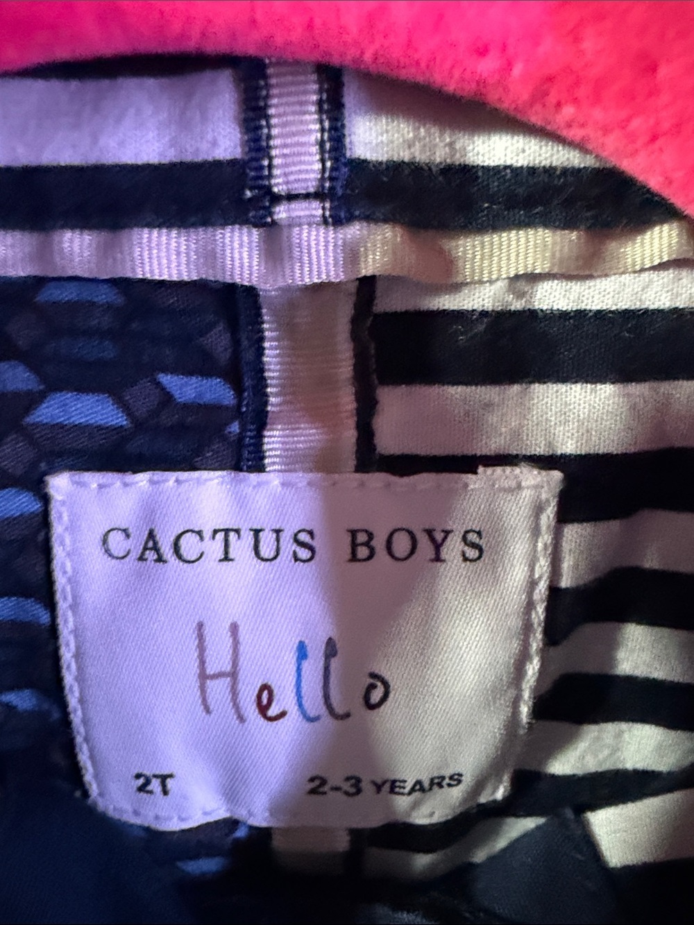 Cactus Boys Navy Blue Long-Sleeve Button-Up Shirt 2T - Picture 4 of 5
